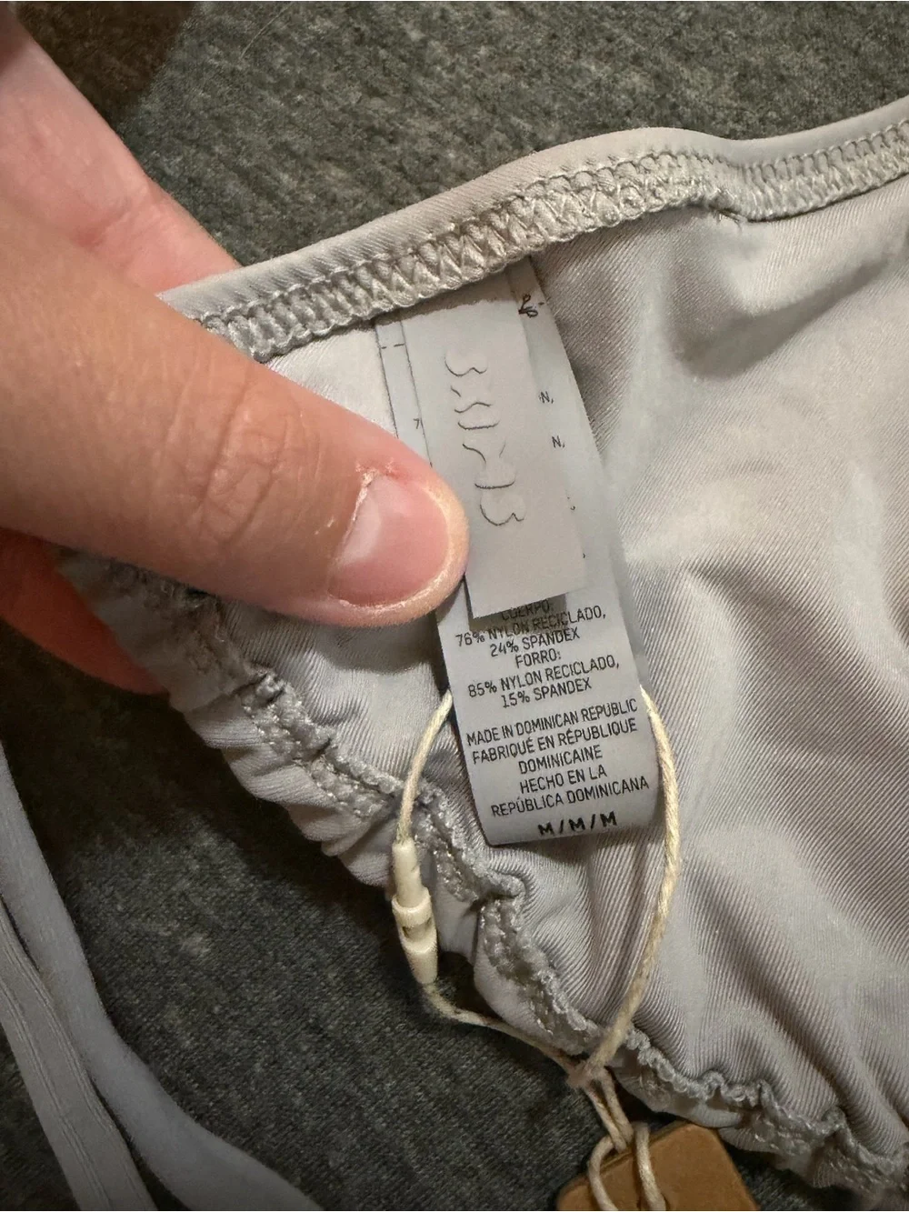 NWT SKIMS Recycled Swim Triangle Top in Limited Edition Chrome